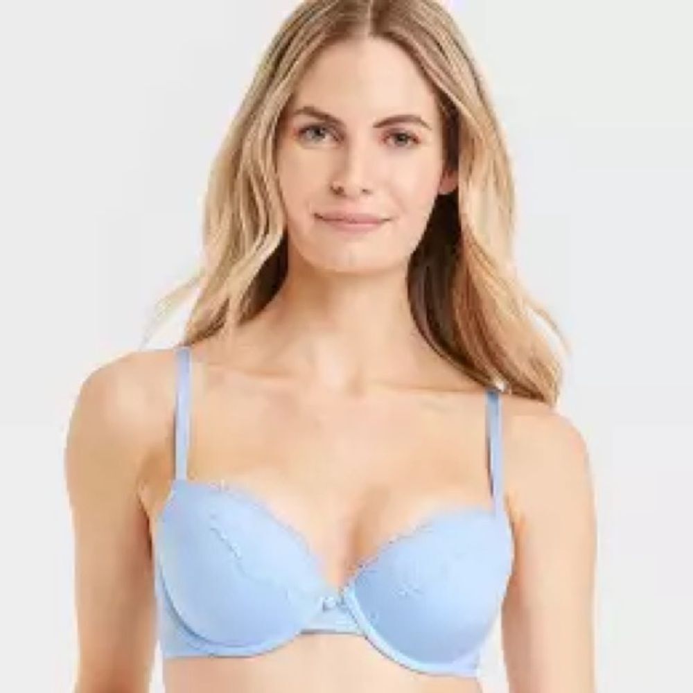 Auden ~ The Daydream Blue Lace Demi Underwire Bra Sz 34D